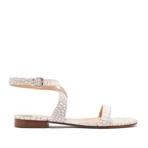 Emme Parsons Siena Crocodile-effect Leather Sandals